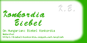 konkordia biebel business card